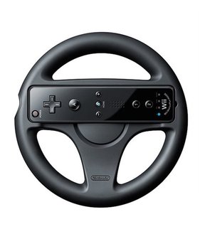 Nintendo Wii Steering Wheel - Black (front)