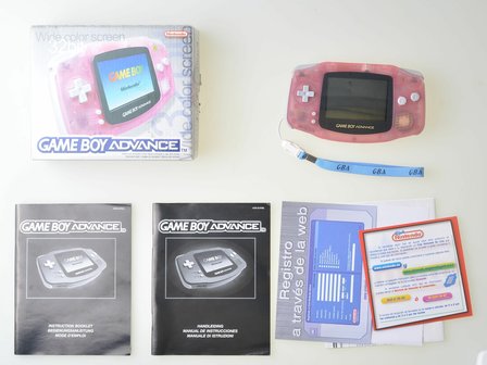 Gameboy Advance Transparent Pink [Complete]