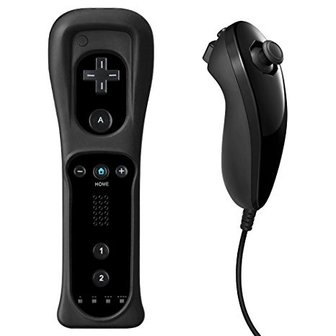 Nintendo Wii Remote Controller + Nunchuck Black (Nieuw)