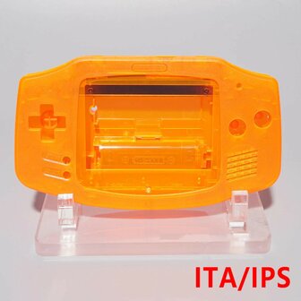 Gameboy Advance Shell - Clear Orange - IPS Ready