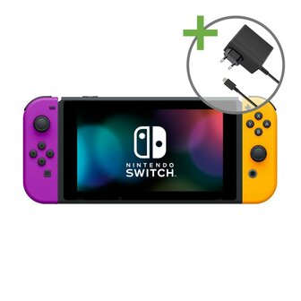 Nintendo Switch Console - Paars/Oranje (Starter Pack)