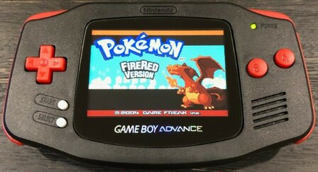 Gameboy Advance - Red &amp; Black IPS V2 Backlight MOD