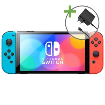 Nintendo Switch OLED Console - Red/Blue