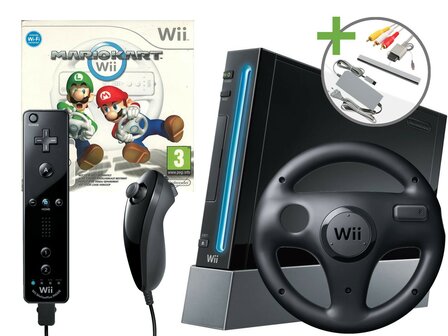 Nintendo Wii Start Pack - Mario Kart Motion Plus Edition (Black)