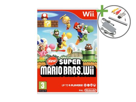 Nintendo Wii Starter Pack - New Super Mario Bros. Wii Edition (Black)