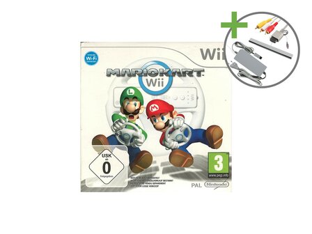 Nintendo Wii Starter Pack - Mario Kart Motion Plus White Edition&nbsp;[Complete]