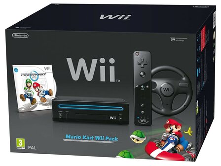 Nintendo Wii Starter Pack - Mario Kart Motion Plus Black Edition&nbsp;[Complete]