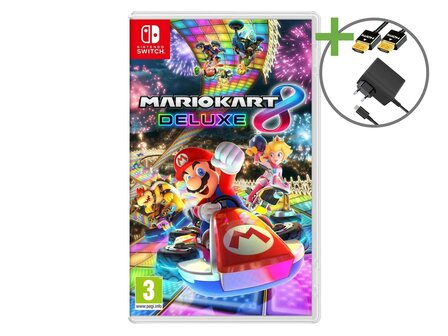 Nintendo Switch Starter Pack - Mario Kart 8 Deluxe Rood/Blauw Edition