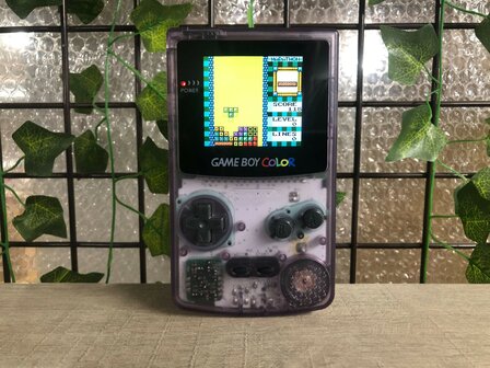 Gameboy Color IPS Transparent Purple Edition