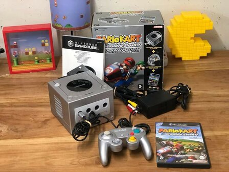 Nintendo Gamecube Console + Mario kart Double Dash Platinum Pak[Complete]