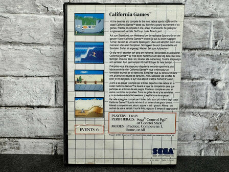 California Games - Sega Master System - Outlet