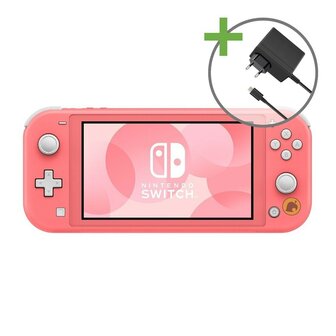 Nintendo Switch Lite Console Starter Pack - Animal Crossing Pink Edition [Complete]
