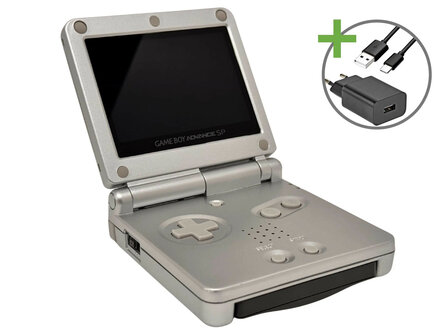 Gameboy Advance SP Silver - USB-C &amp; IPS V5