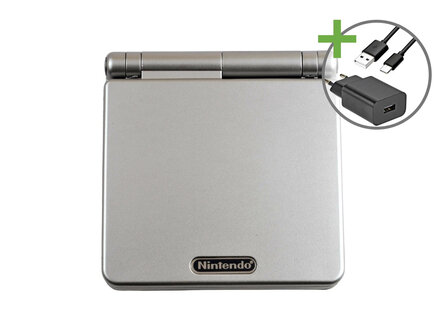 Gameboy Advance SP Silver - USB-C &amp; IPS V5