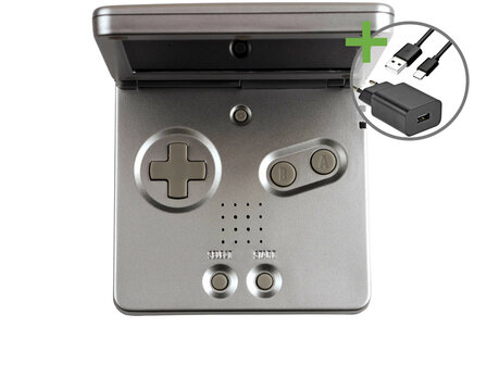 Gameboy Advance SP Silver - USB-C &amp; IPS V5
