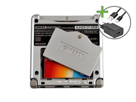 Gameboy Advance SP Silver - USB-C &amp; IPS V5