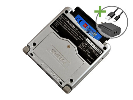 Gameboy Advance SP Silver - USB-C &amp; IPS V5