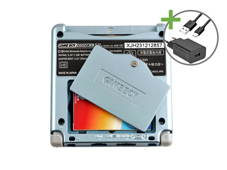 Gameboy Advance SP Lightblue - USB-C &amp; IPS V5