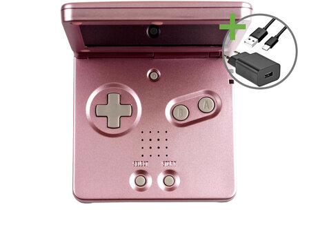 Gameboy Advance SP Pink - USB-C &amp; IPS V5