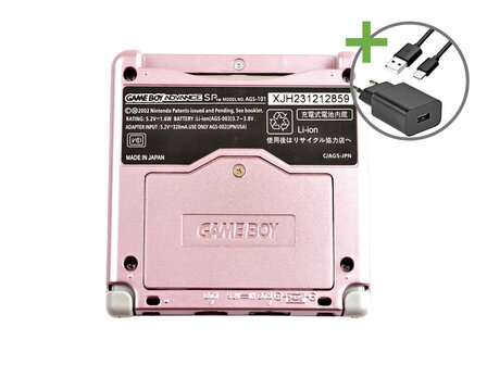 Gameboy Advance SP Pink - USB-C &amp; IPS V5