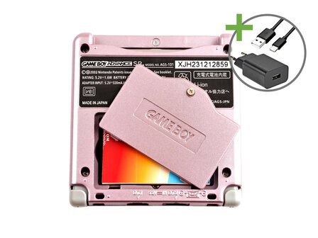 Gameboy Advance SP Pink - USB-C &amp; IPS V5