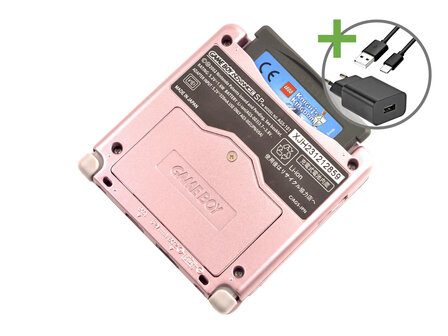 Gameboy Advance SP Pink - USB-C &amp; IPS V5