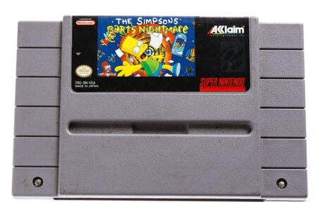 Simpsons Barts Nightmare NTSC SNES Cart