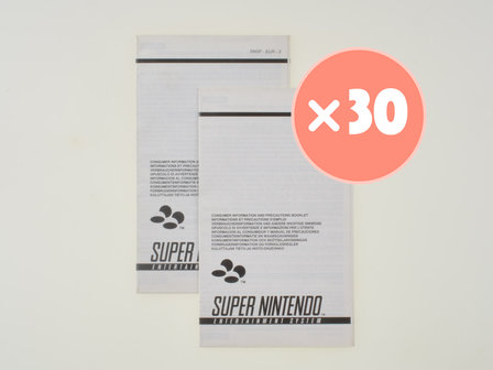Consumer Information Booklet - Super Nintendo - 30x