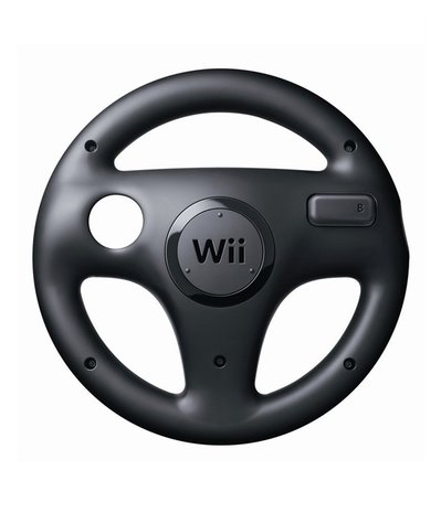 Nintendo Wii Steering Wheel - Black (back)