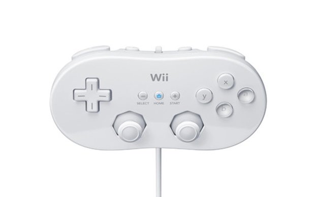 Nintendo Wii Classic Controller White (front) - kopie