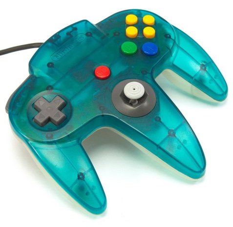 Originele Nintendo 64 Controller Aqua Blue