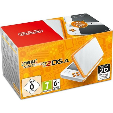 New Nintendo 2DS XL - White/Orange [Complete]