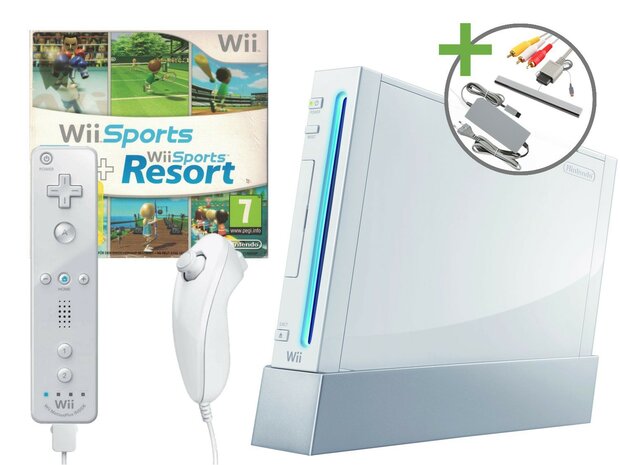 Nintendo Wii Starter Pack - Wii Sports + Wii Sports Resort Edition (White)