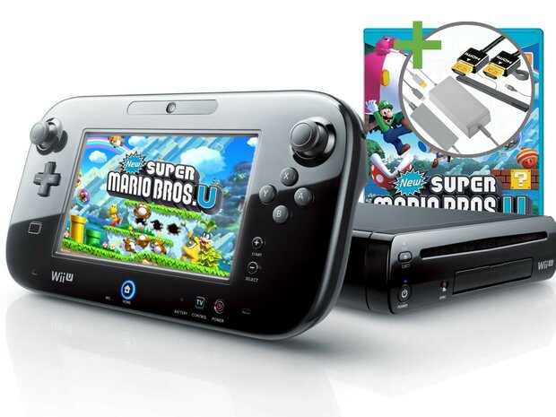 Nintendo Wii-U Starter Pack - New Super Mario Bros. U + New Super Luigi U Edition (Black)