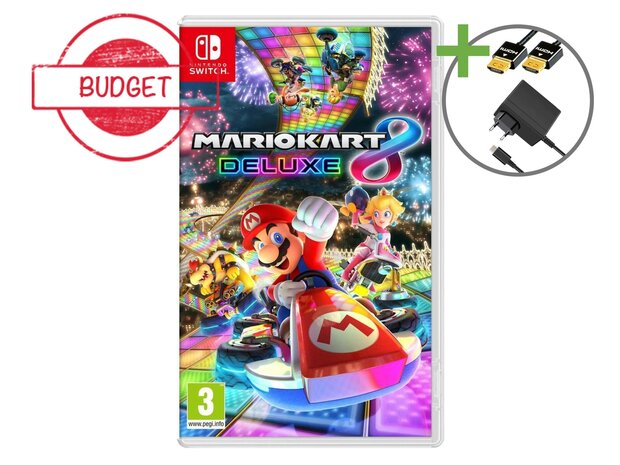 Nintendo Switch Starter Pack - Mario Kart 8 Deluxe Rood/Blauw Edition - Budget