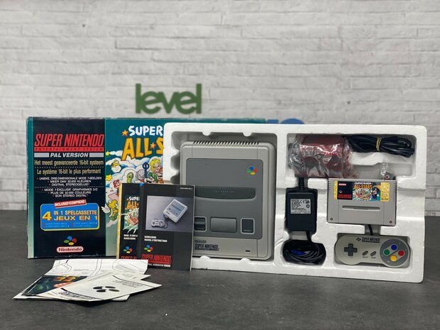 Super Nintendo SNES Console + Super Mario All Stars [Complete]