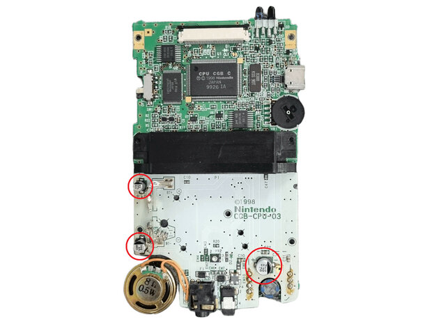 Gameboy Color Speaker Recap kit