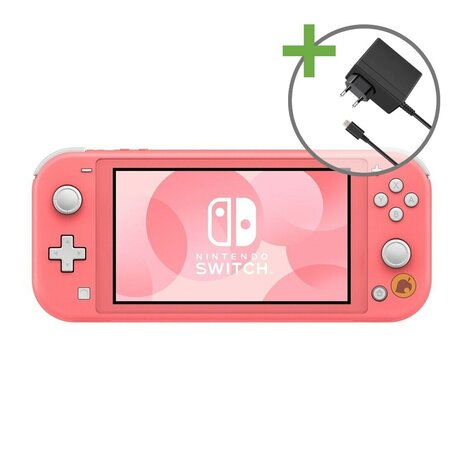 Nintendo Switch Lite Console Starter Pack - Animal Crossing Pink Edition [Complete]
