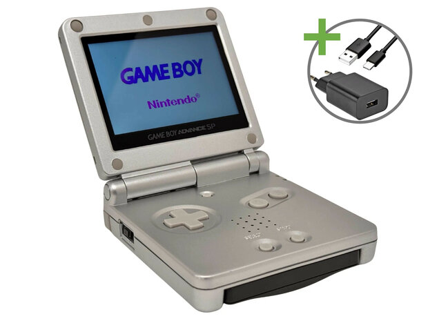 Gameboy Advance SP Silver - USB-C & IPS V5