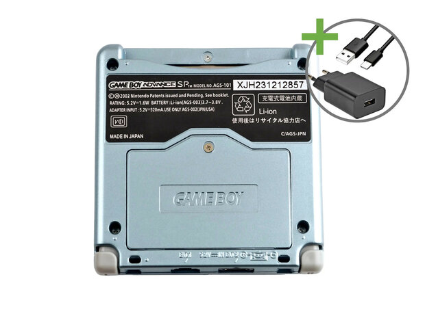 Gameboy Advance SP Lightblue - USB-C & IPS V5