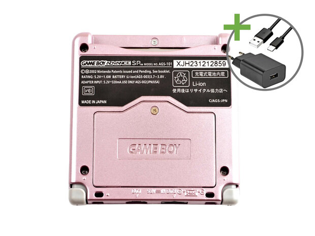 Gameboy Advance SP Pink - USB-C & IPS V5