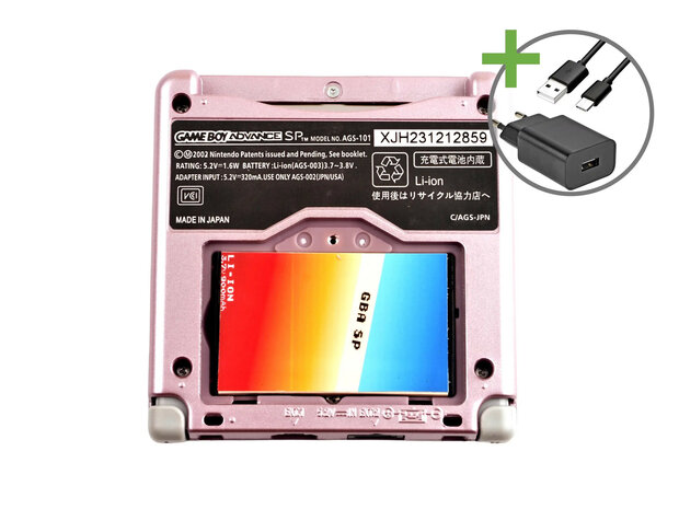 Gameboy Advance SP Pink - USB-C & IPS V5
