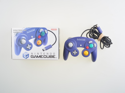 Originele Gamecube Controller Crystal Purple [Complete]