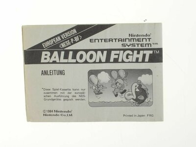 Balloon Fight (European Version) - Manual