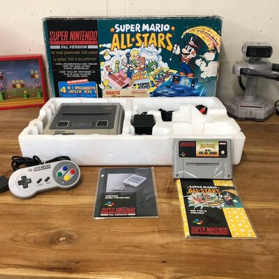 Super Nintendo SNES Console  Super Mario All Stars Pack  [Complete]