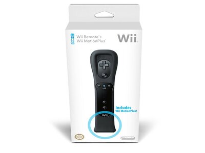 2 Nintendo Wii Remote Controller + Motion Plus Black [Complete]