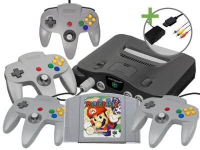 Nintendo 64 Starter Pack - 4 Player Mario Party Edition