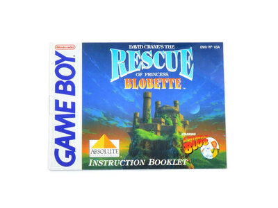 David Crane's The Rescue of Princess Blobette - Manual