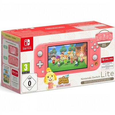 Nintendo Switch Lite Console Starter Pack - Animal Crossing Pink Edition [Complete]