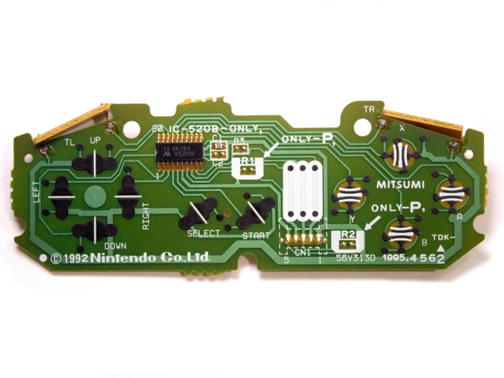 SNES Controller Repareren - Printplaat